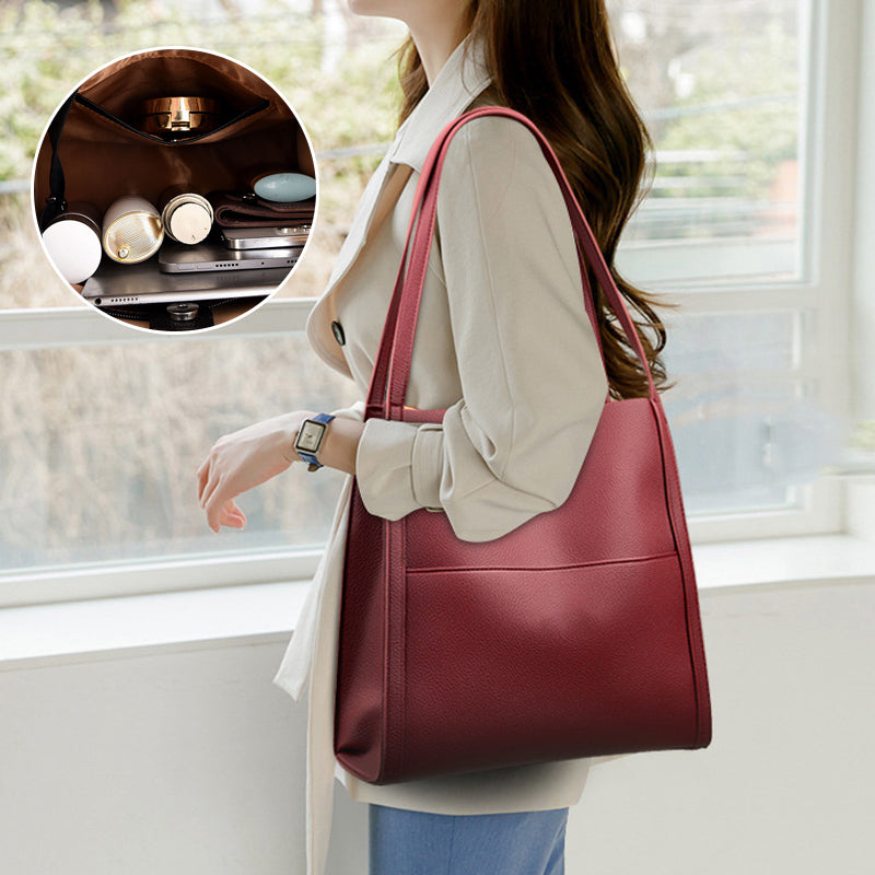 🔥👜👜【SLEVA 45 %】Nová měkká kožená taška přes rameno, jednoduchá, elegantní a prostorná na podzim a zimu