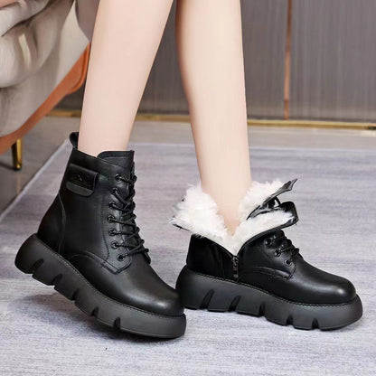 ⛄️👢【35-40】Nové zimní zimní boty se silnou podrážkou a sametově teplé sněhule s měkkou podrážkou, voděodolné a protiskluzové-3831796