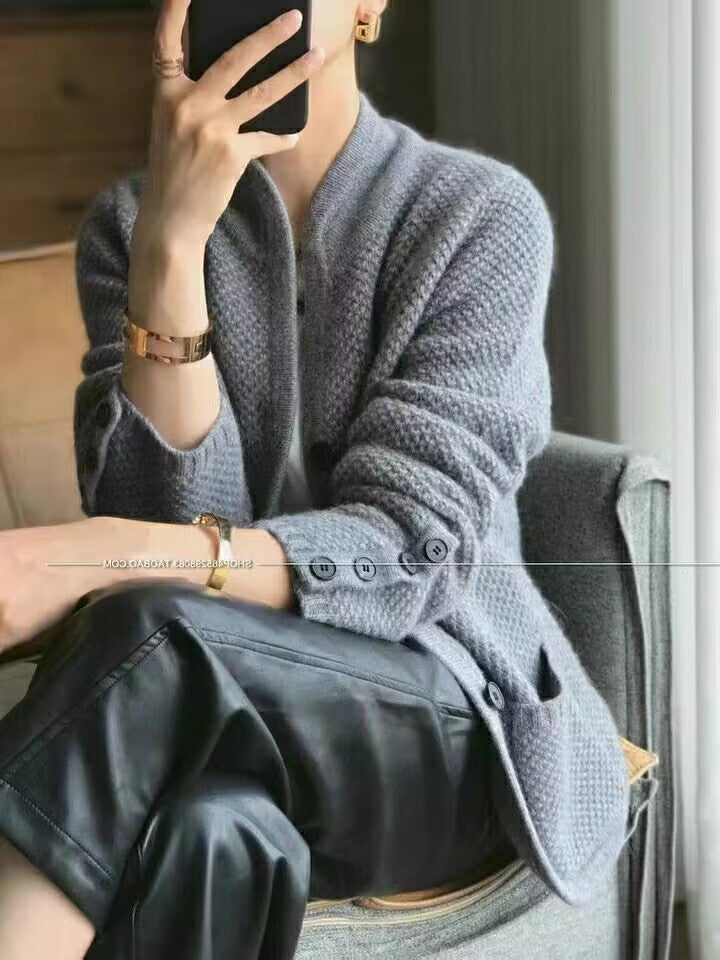 【S-2XL】Elegantna retro francoska kašmirska jopica