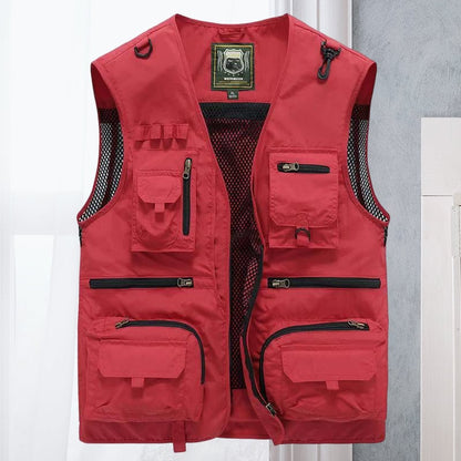 😎【S-5XL】Chaleco multibolsillos para ropa de trabajo al aire libre de verano.